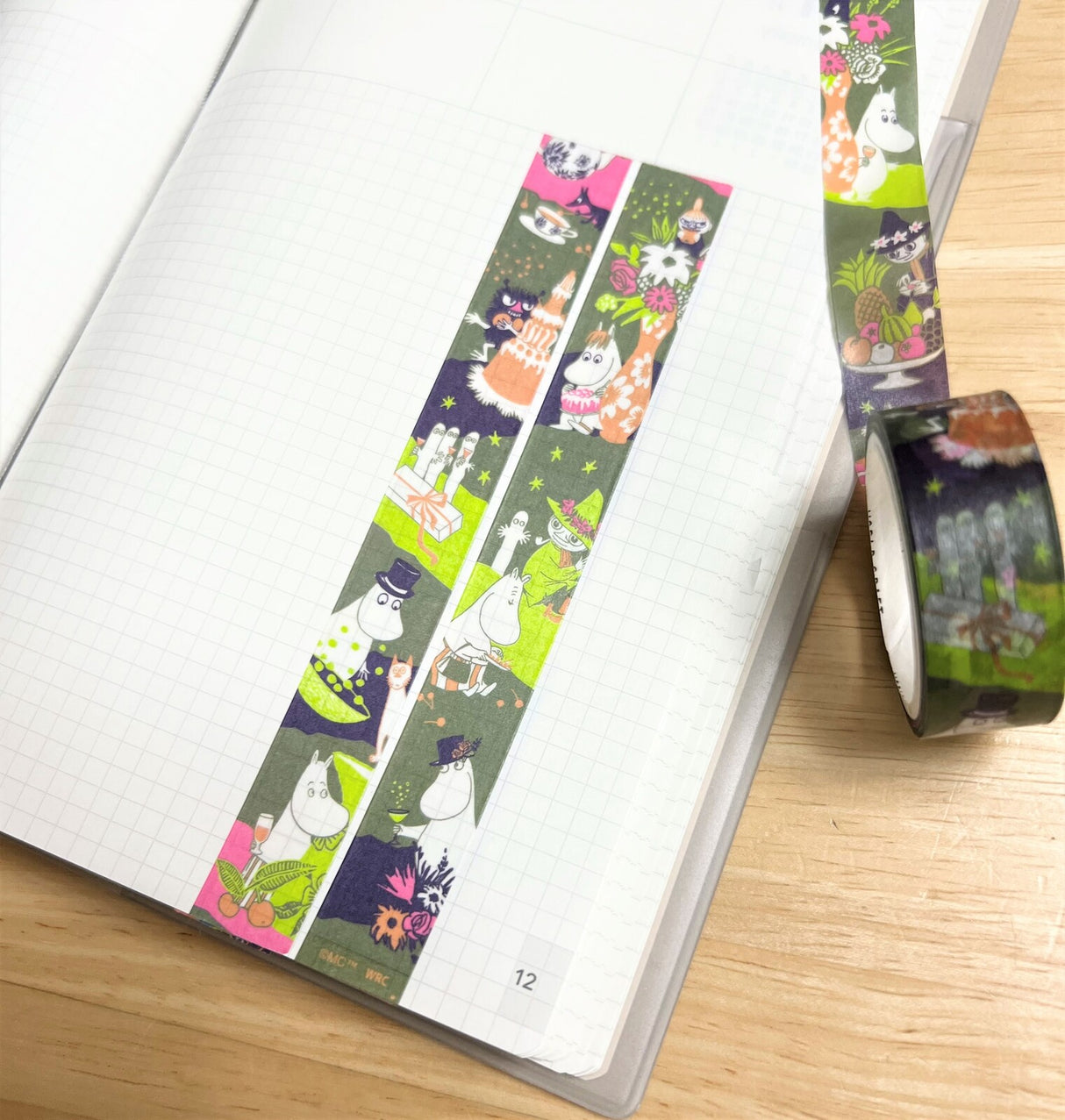 Moomin Washi Tape Cake Green