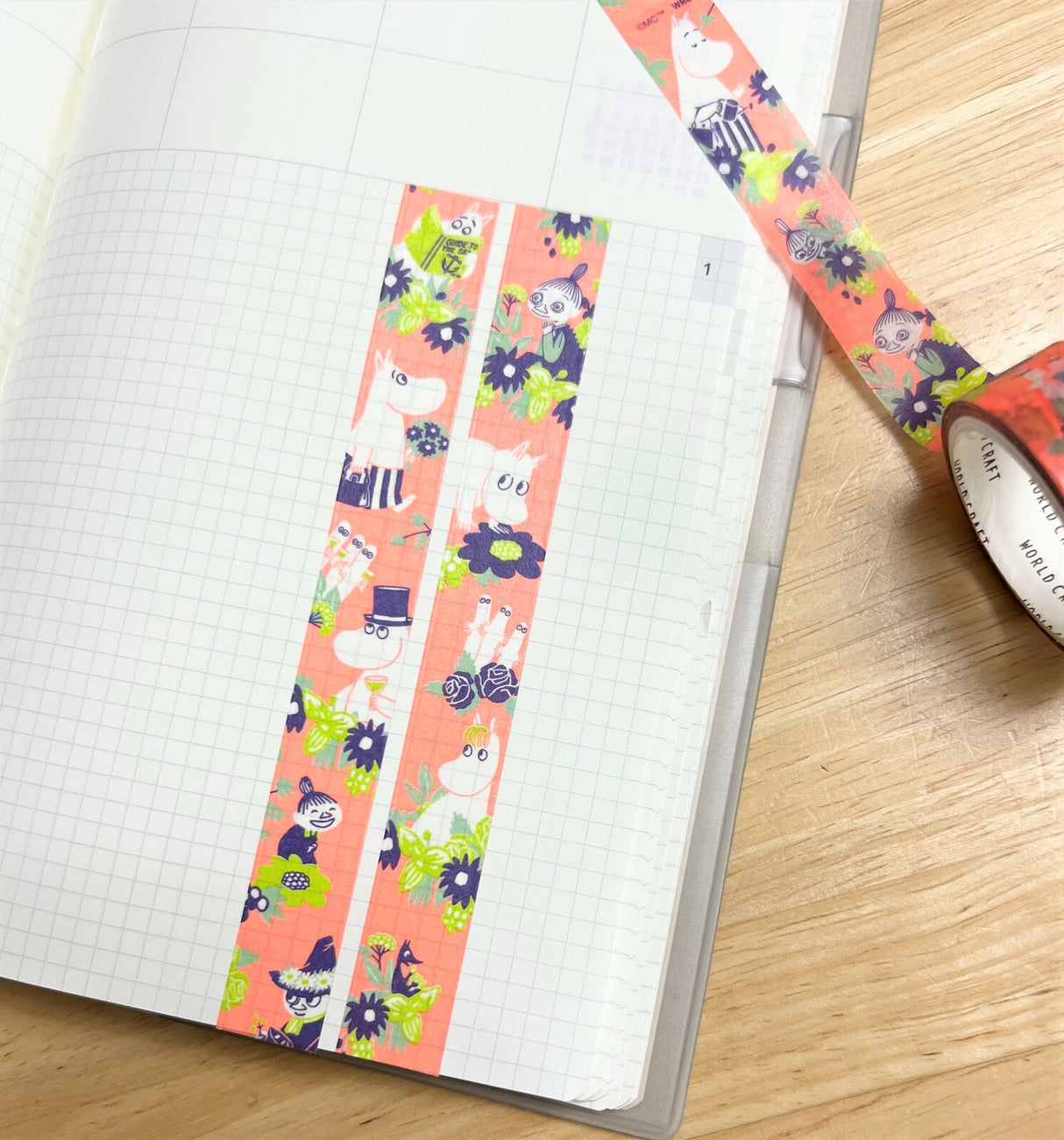 Moomin Washi Tape Flower Orange