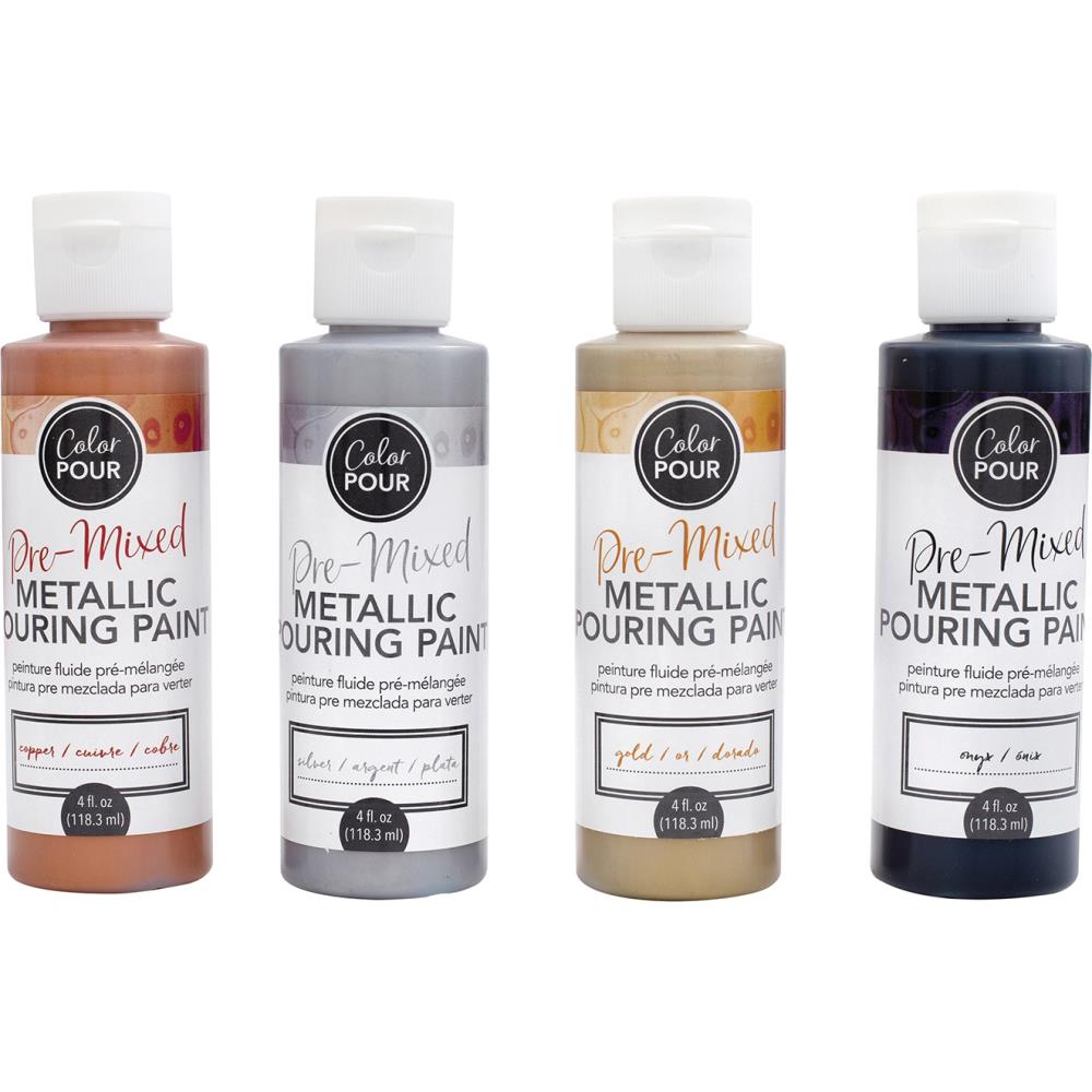 50% OFF- Meteor Shower Color Pour Pre-Mixed Paint Kit 4/Pkg