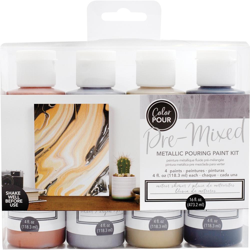 50% OFF- Meteor Shower Color Pour Pre-Mixed Paint Kit 4/Pkg