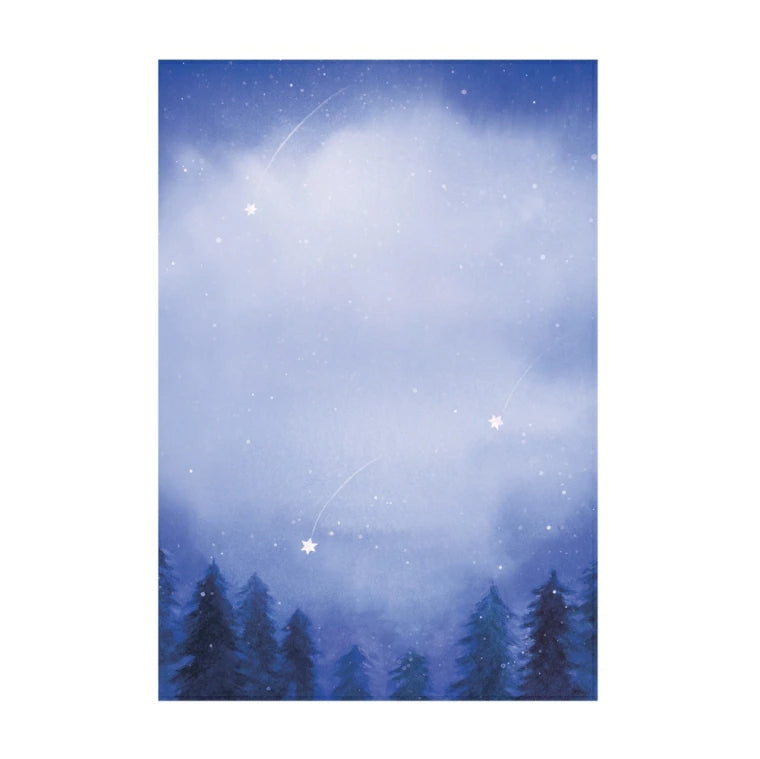 Notas adhesivas en forma de tarjeta Bosque de medianoche