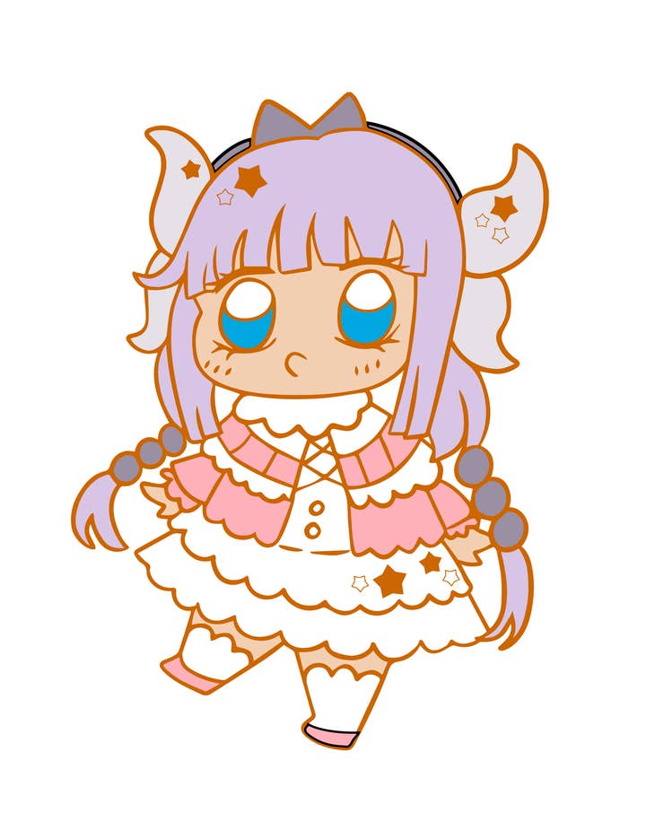 Miss Kobayashi's Dragon Maid Kanna Anime Enamel Pin