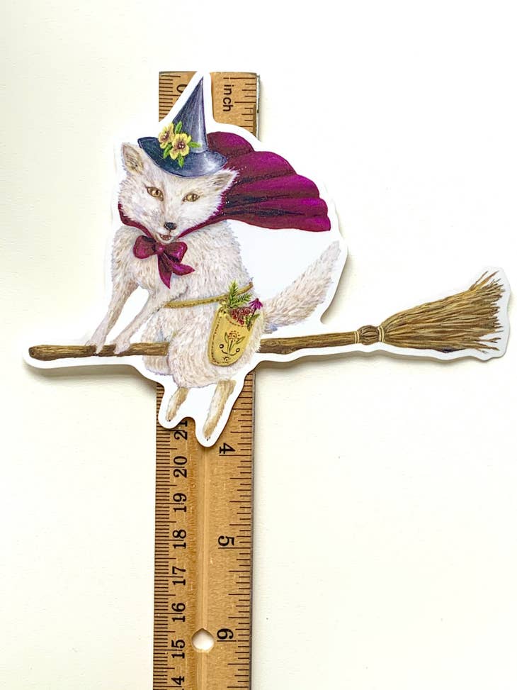 Pegatina mágica de zorro lunar