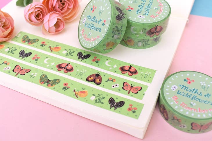 Moths & Wildflowers Washi Tape