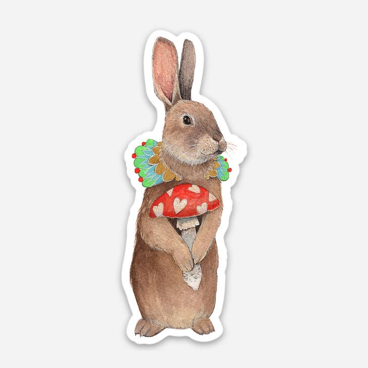 Bunny's Mushroom Love Sticker