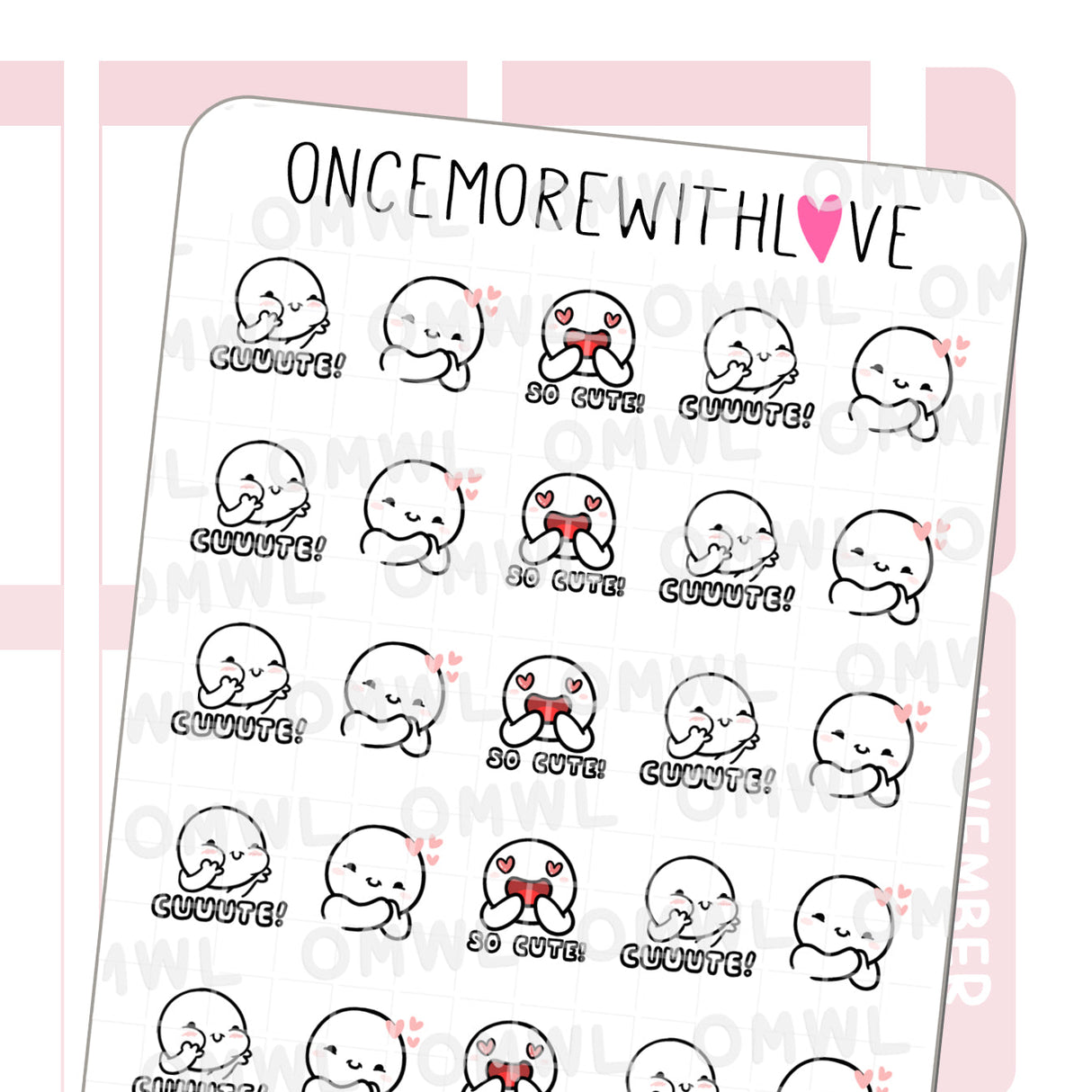 Once More With Love - M1227 So Cute Sticker