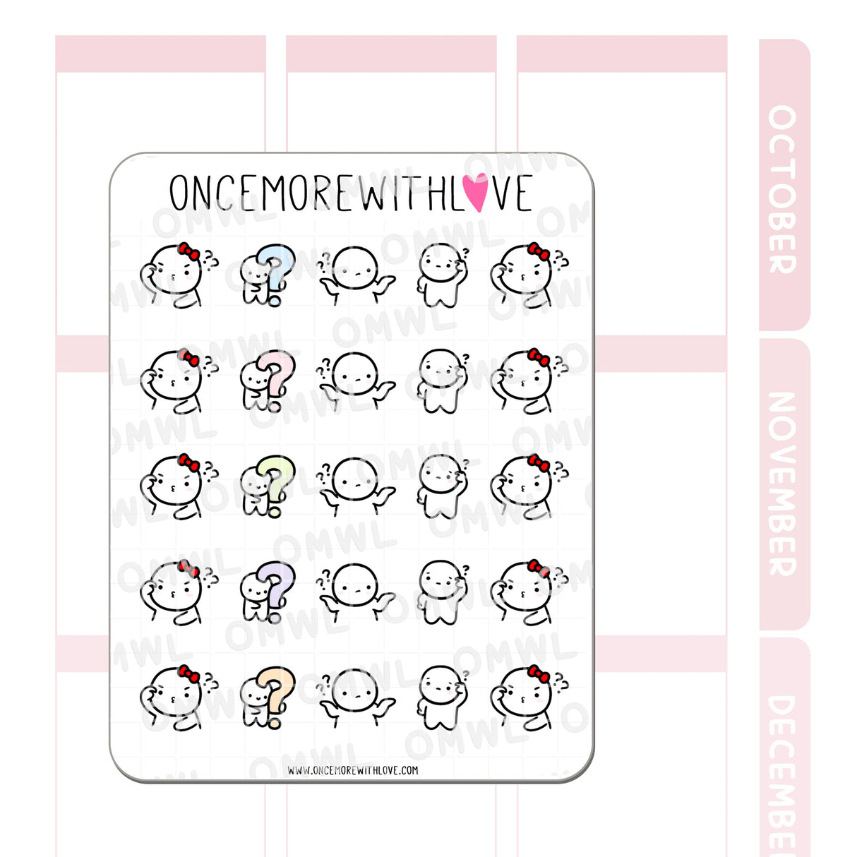 Once More With Love - M1170 Confused 2.0 Sticker