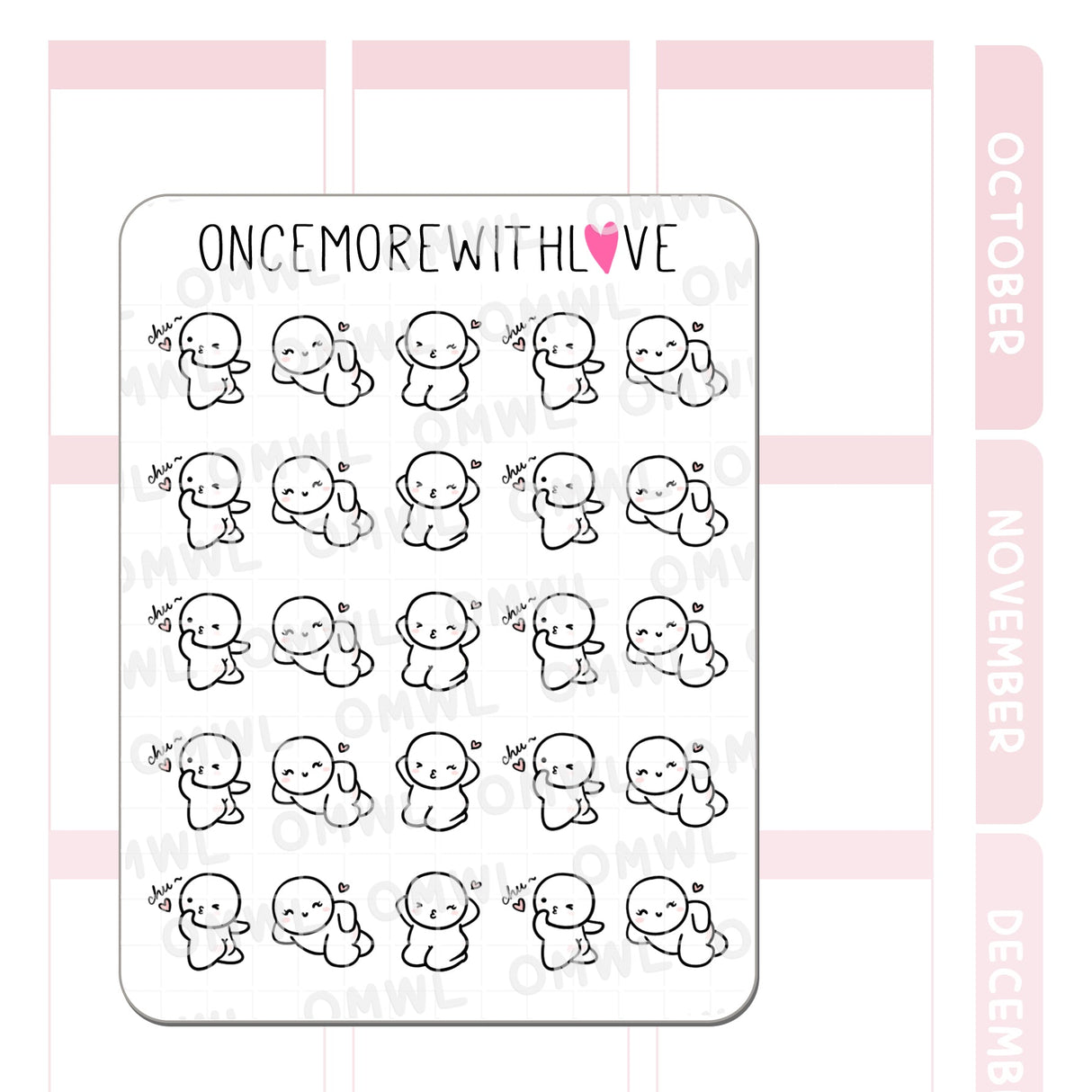 Once More With Love - M1271 Sexy Time Planner Sticker