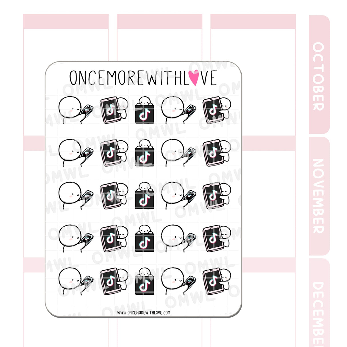 Once More With Love - M1287 TikTok Planner Sticker