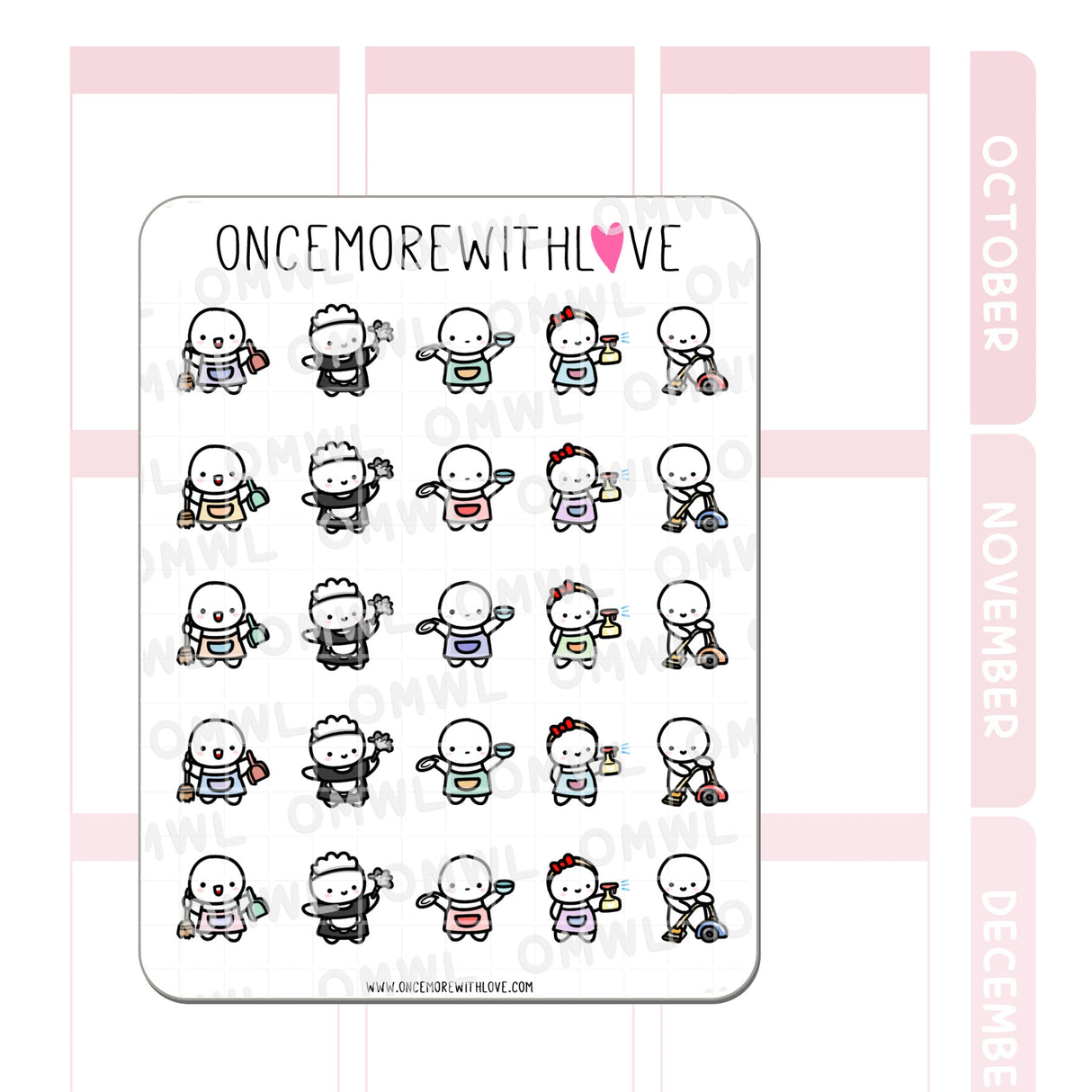 Once More With Love - M627 Cleaning Chores 2.0 Sticker