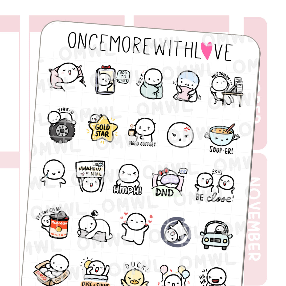 Once More With Love - Six Year Anniversary Favorites Sampler Sticker OMWL