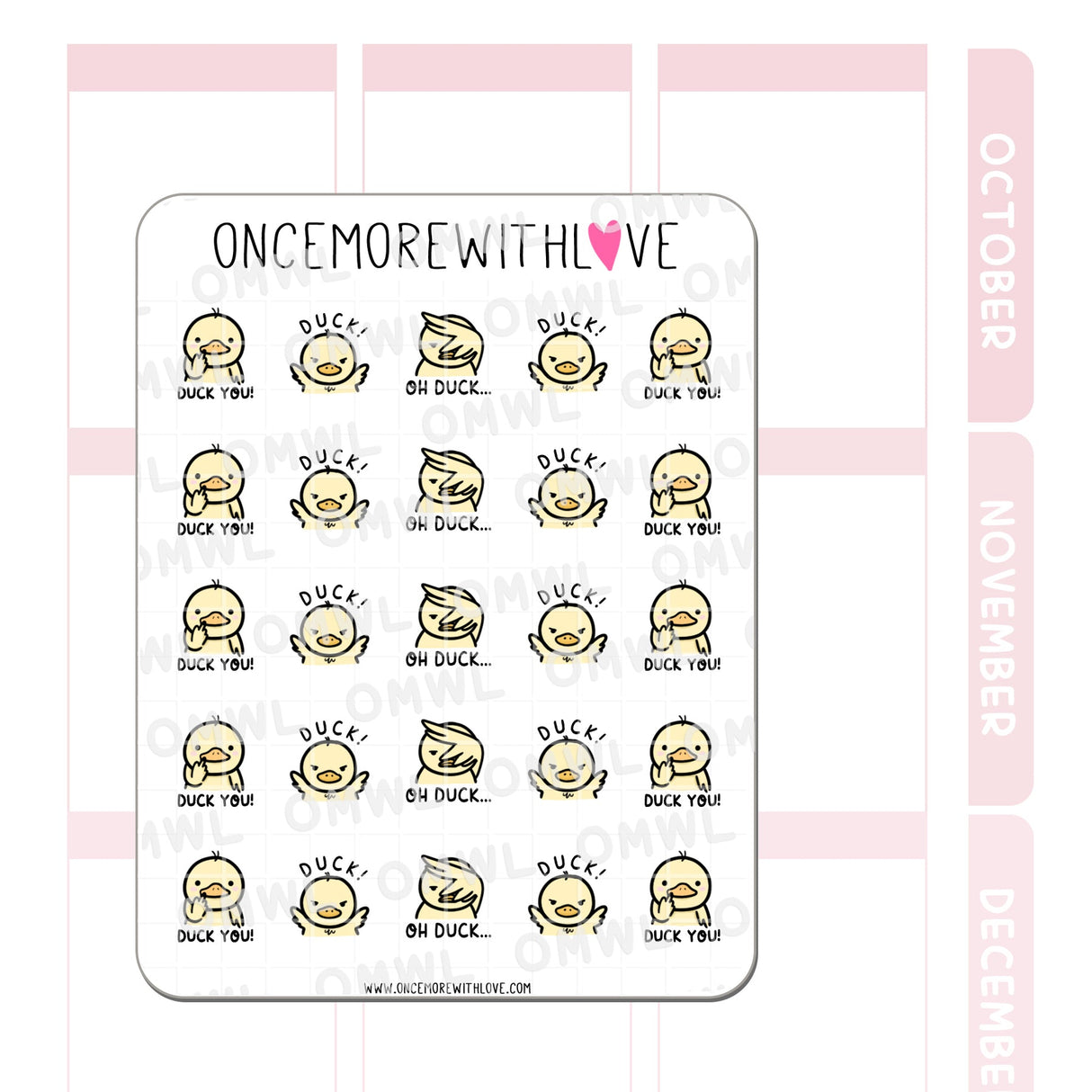 Once More With Love M1053 Duck You Sticker