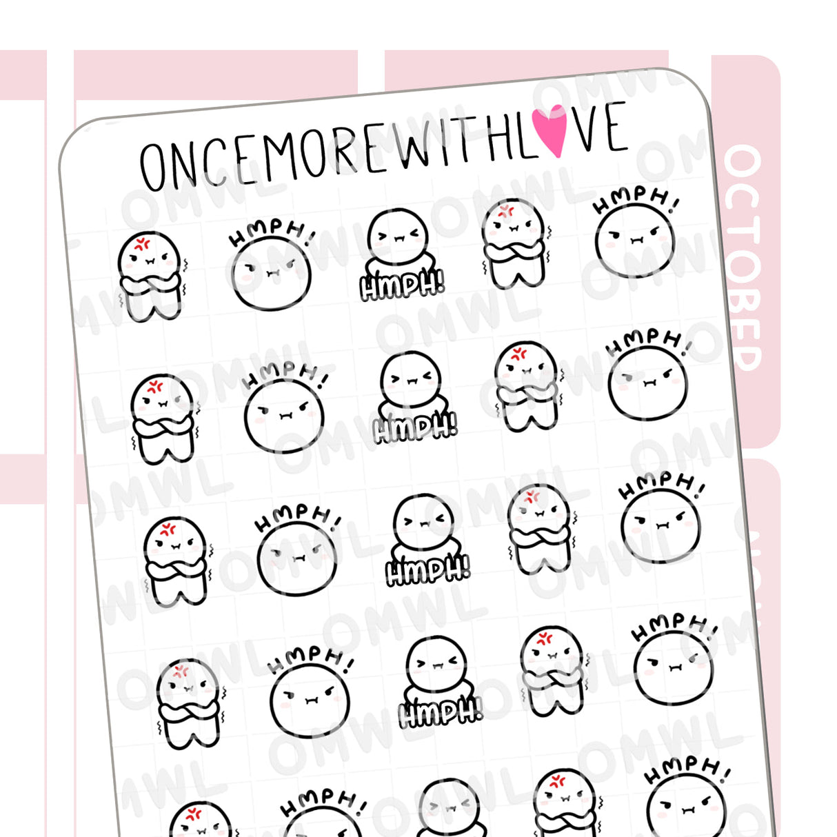 Once More With Love M1071 Hmph! Sticker