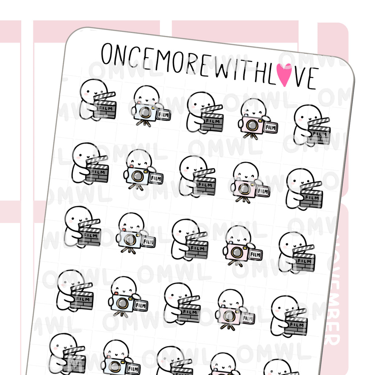 Once More With Love - M1288 Film Planner Sticker