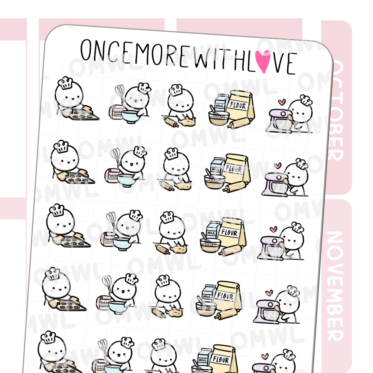 Once More With Love M1295 Baking 2.0 Stickers