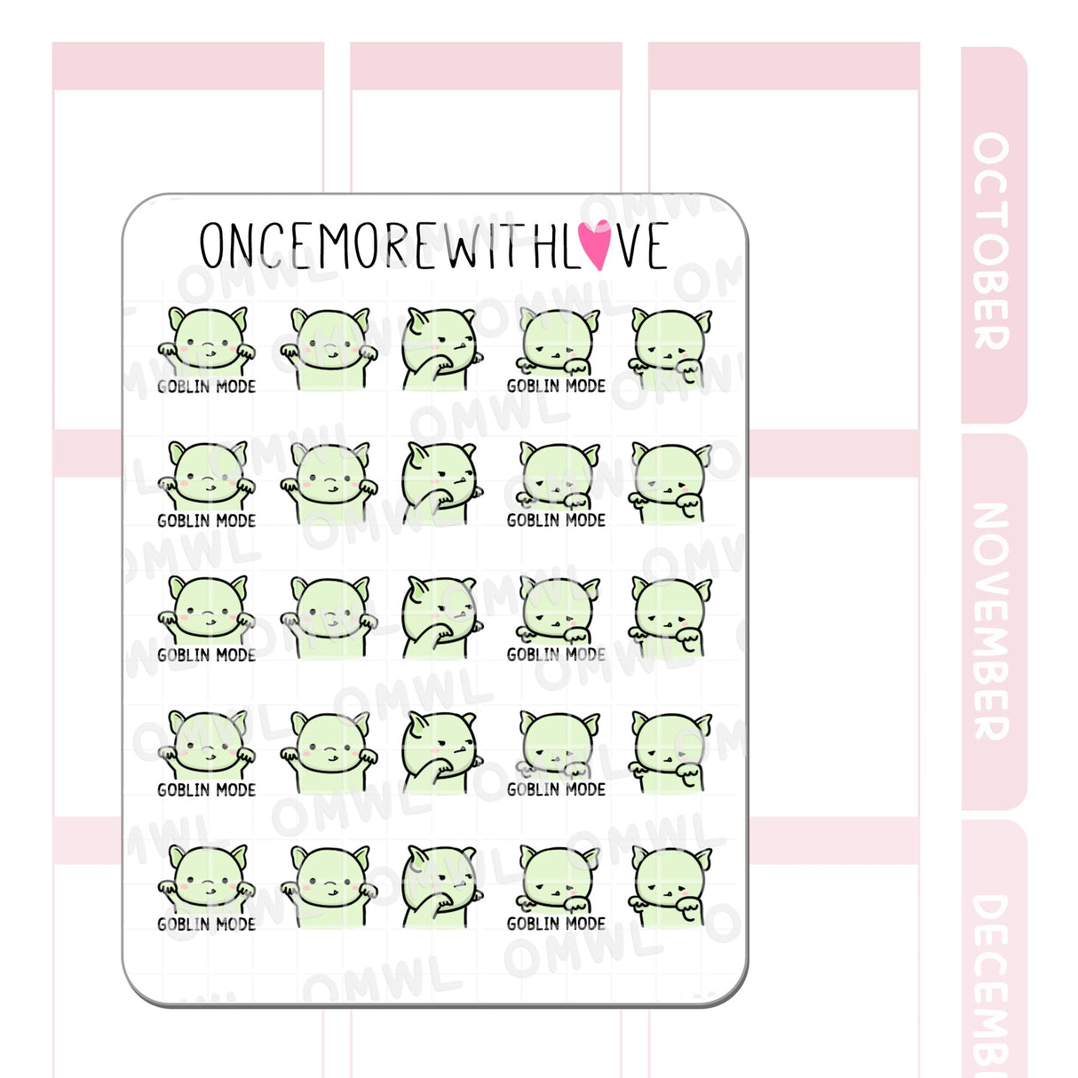 Once More With Love M1317 Goblin Mode Sticker