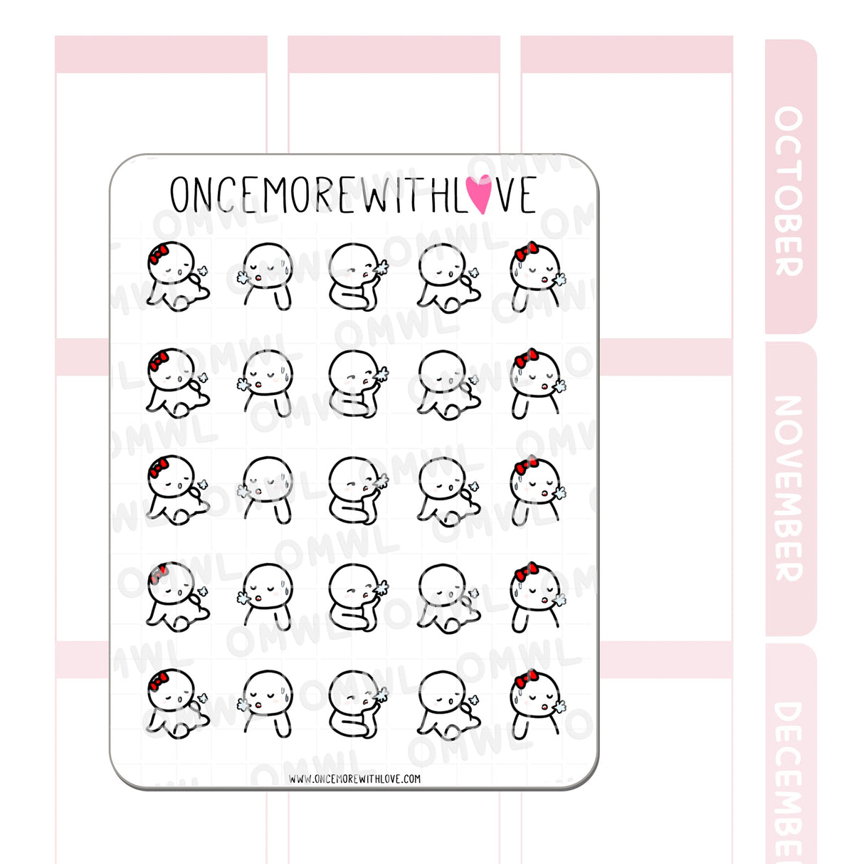 Once More With Love M759 Sigh Sticker