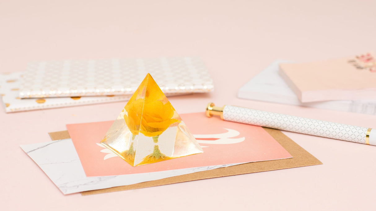 50% OFF - Color Pour Resin Mold Paper Weight Cube & Pyramid 2/Pkg