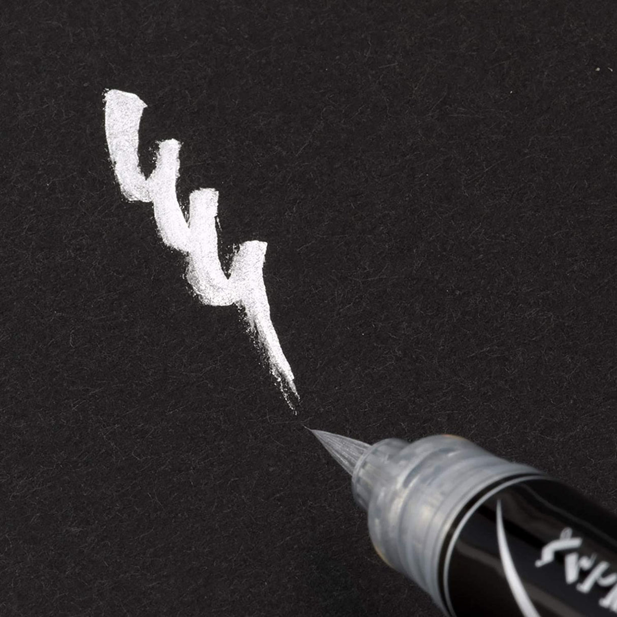 Pentel Metallic Fude Brush Pen Silver XGFH-Z