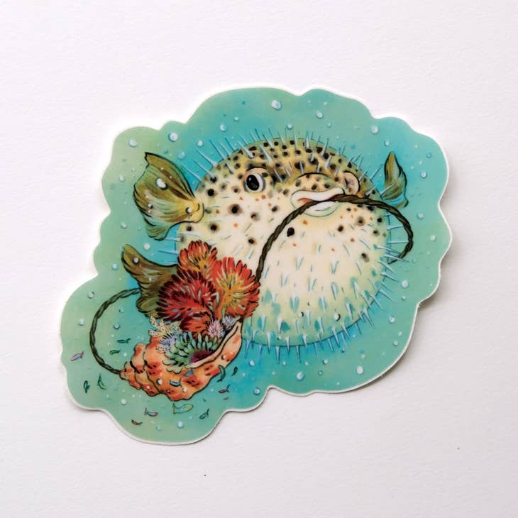 Nimasprout Pufferfish Vinyl Sticker