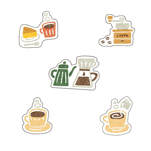 Coffee Time Flake Sticker