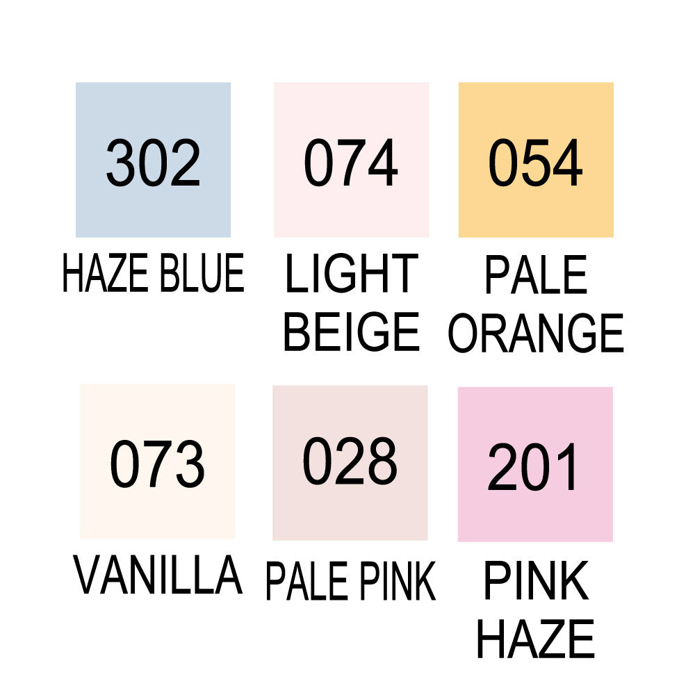 Rotuladores de pincel real ZIG Clean Color para retratos I - Juego de 6 colores