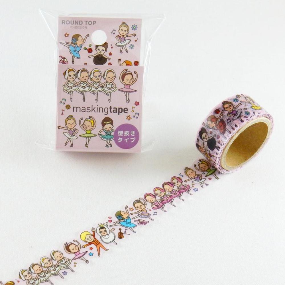 Ballerina Washi Tape Tips Round Top