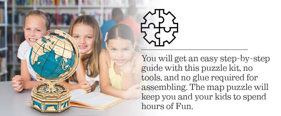 Puzzle de madera 3D con forma de globo terráqueo: Black Friday con 50 % de descuento