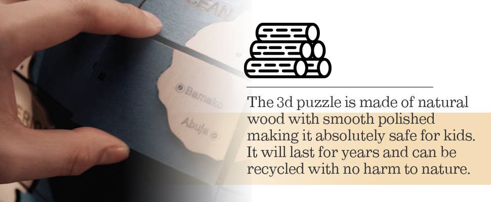 Puzzle de madera 3D con forma de globo terráqueo: Black Friday con 50 % de descuento