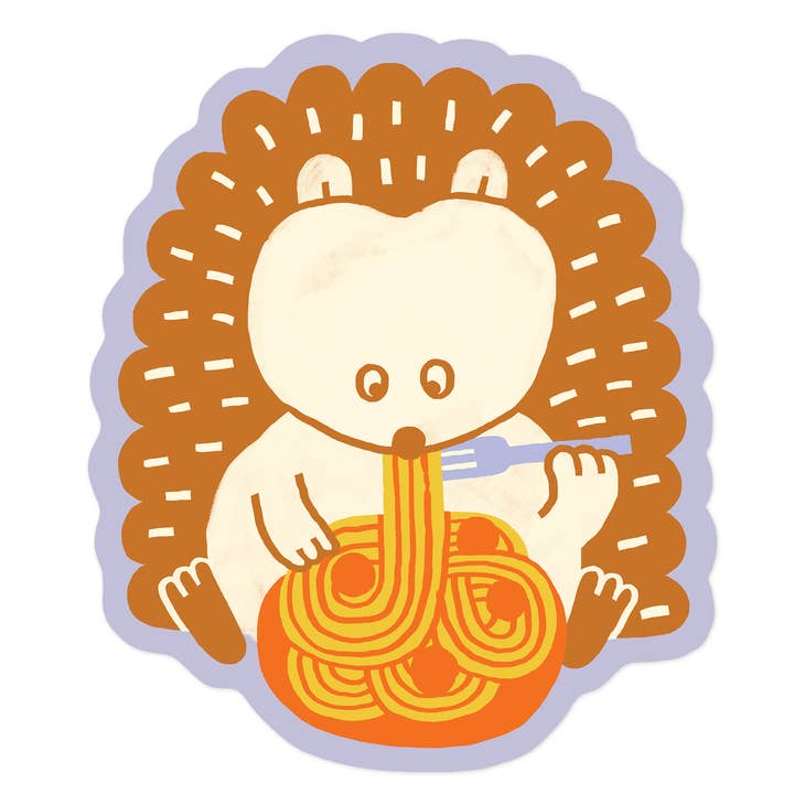 Spaghetti Hedgehog Vinyl Sticker