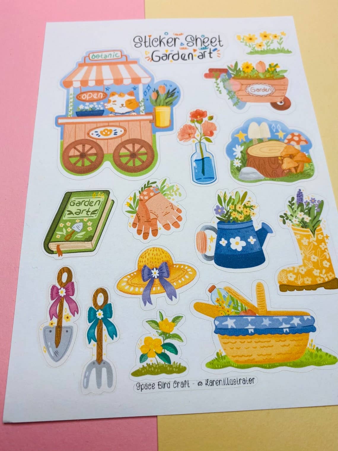 Garden Art Sticker Sheet