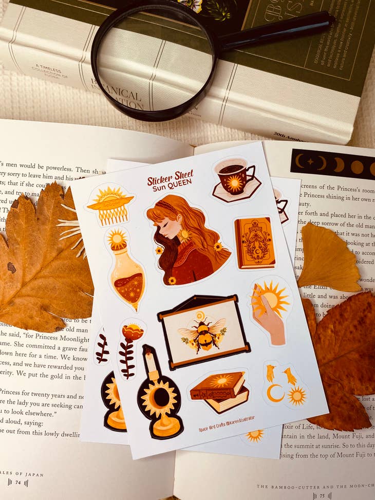 Hoja de pegatinas de la Reina del Sol