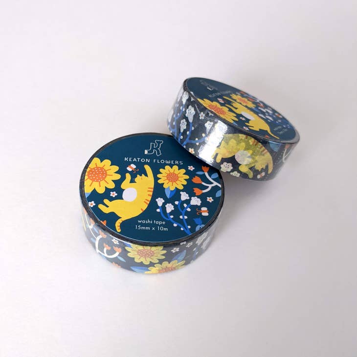 Sunflower Cats Washi Tape