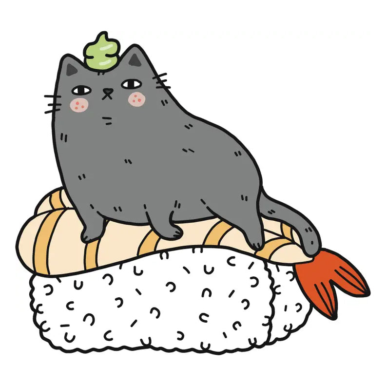 Sushi Cat Ebi Sticker