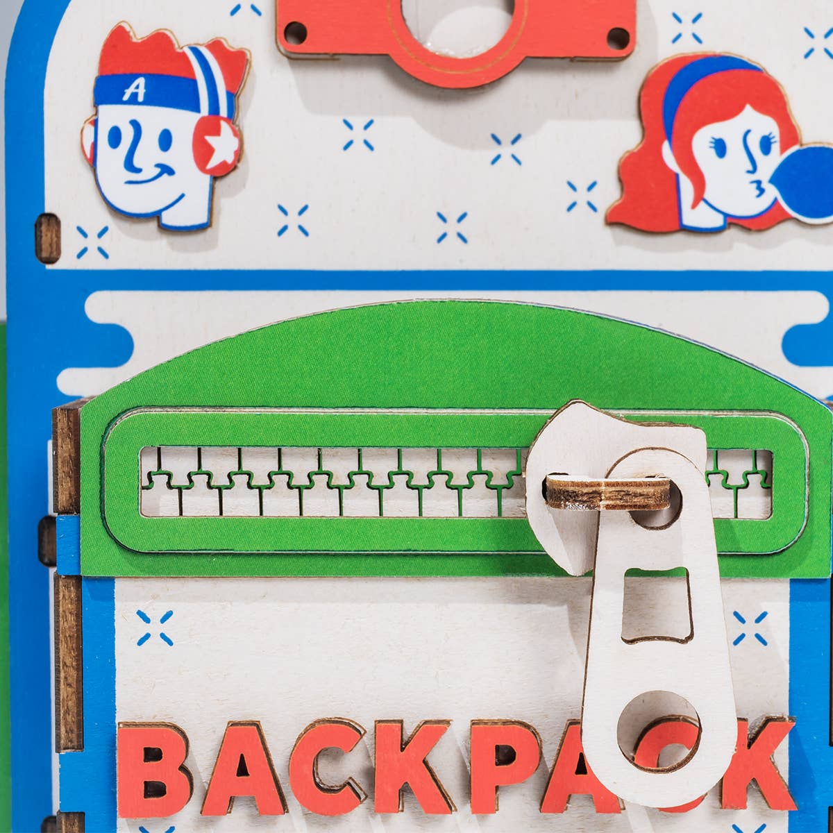 Backpack DIY Wooden Desk Organizer Pen Holder