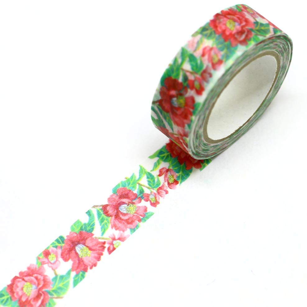 Camellia Flower Washi Tape SAIEN