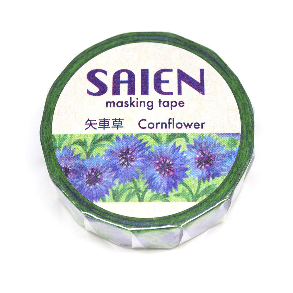 Cinta washi con diseño de aciano