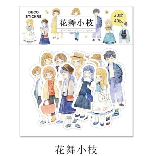 People Washi Sticker Flake Sticker