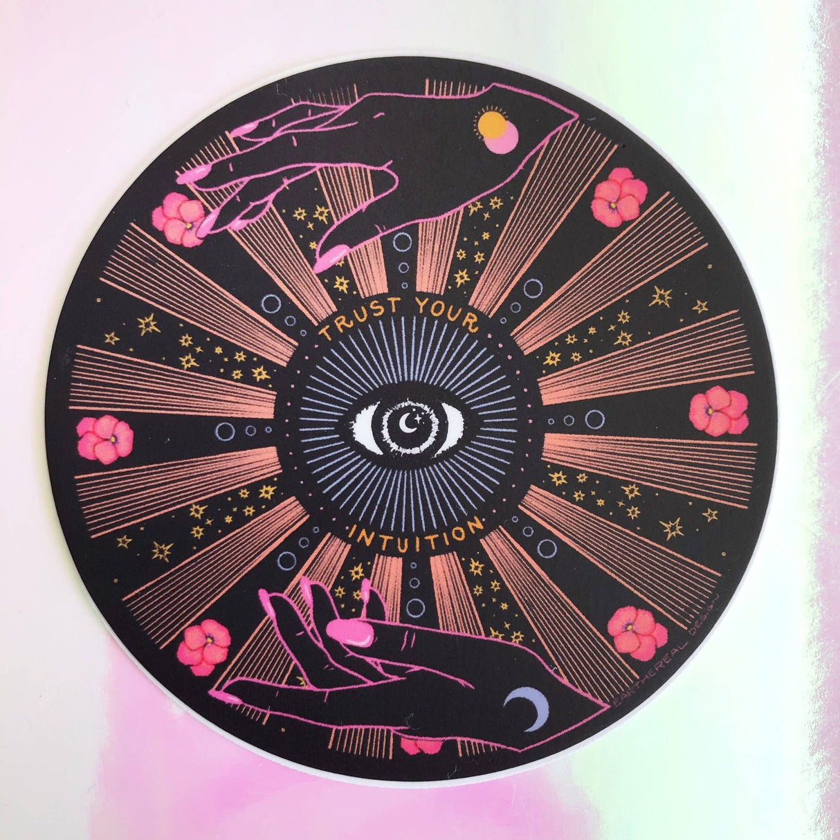 Adhesivo mate "Confía en tu intuición"