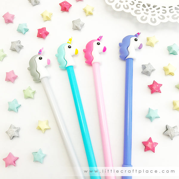 These super magical unicorn pens are perfect for planning, for work, home, desk or for school. They will be a beautiful addition to your pen collection! 