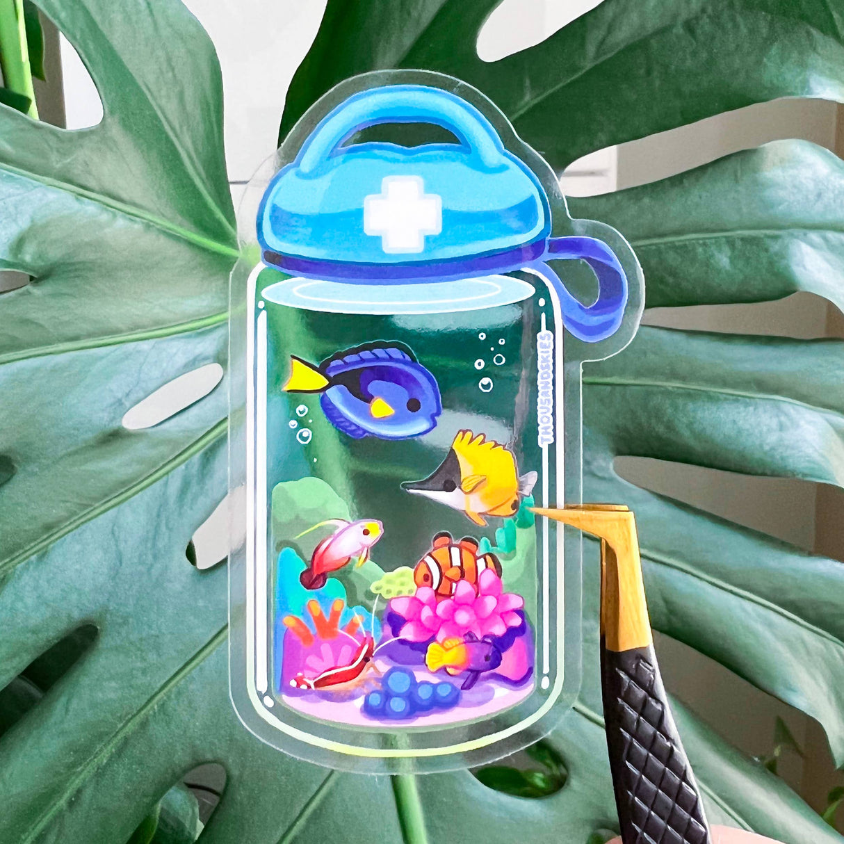 Pegatina de vinilo del primer kit de arrecife de coral