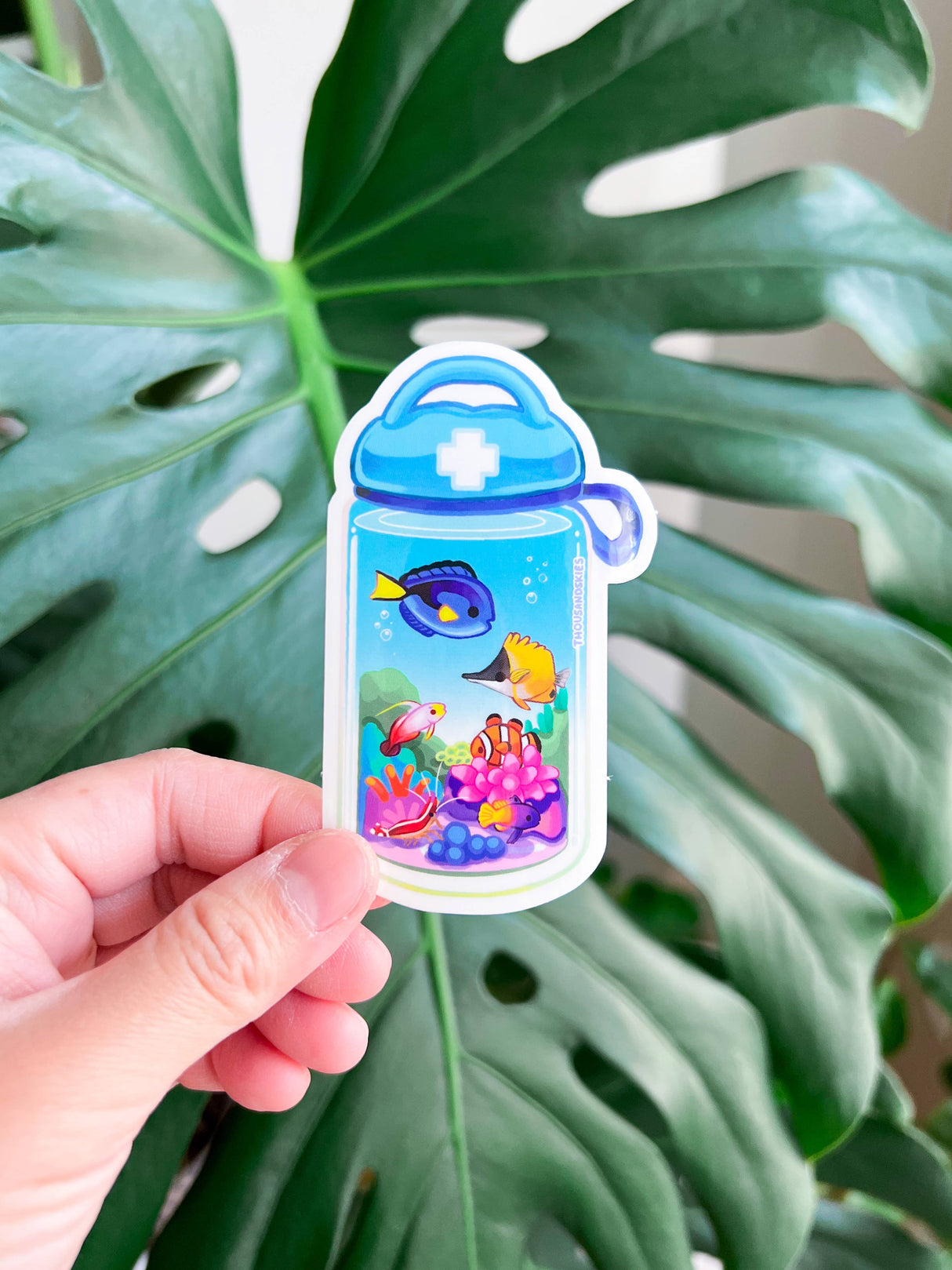 Pegatina de vinilo del primer kit de arrecife de coral