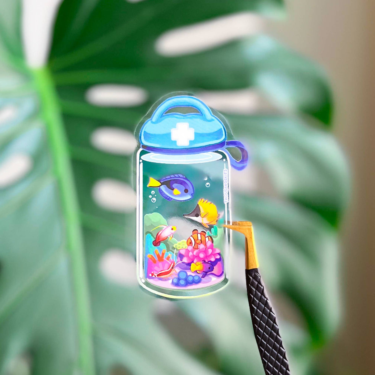 Pegatina de vinilo del primer kit de arrecife de coral