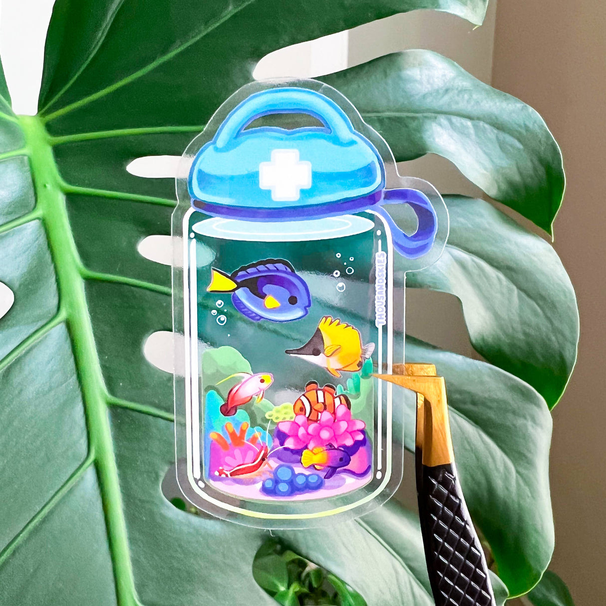 Pegatina de vinilo del primer kit de arrecife de coral