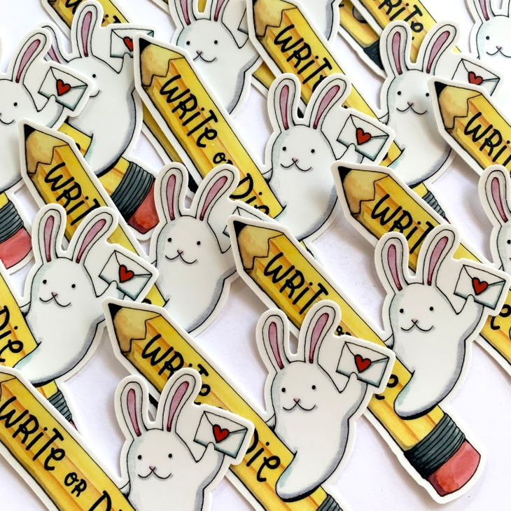 Pegatina "Escribe o muere"