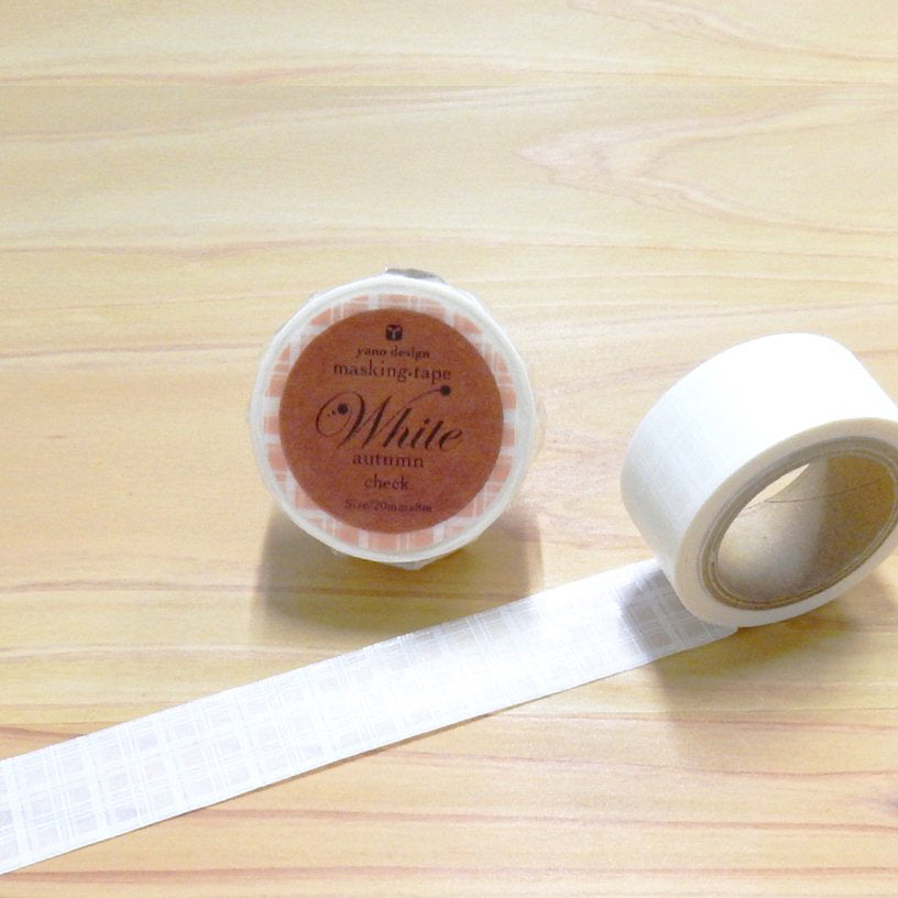 White Check Washi Tape Yano Design