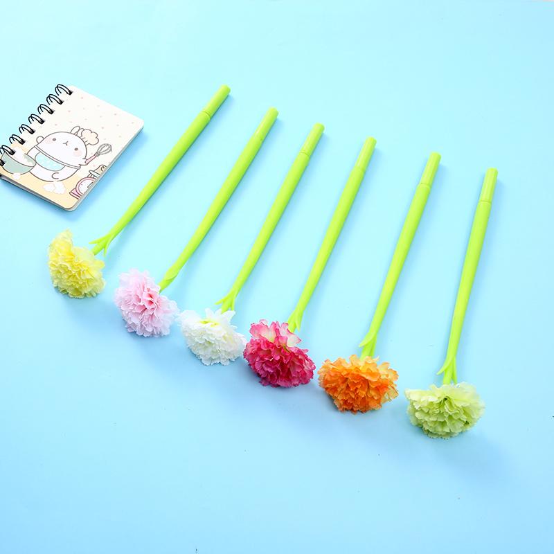Carnation Flower Gel Pen Black Ink