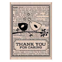 Thank You Card Rubber Stamp