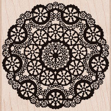 Doily Circle Lace Rubber Stamp