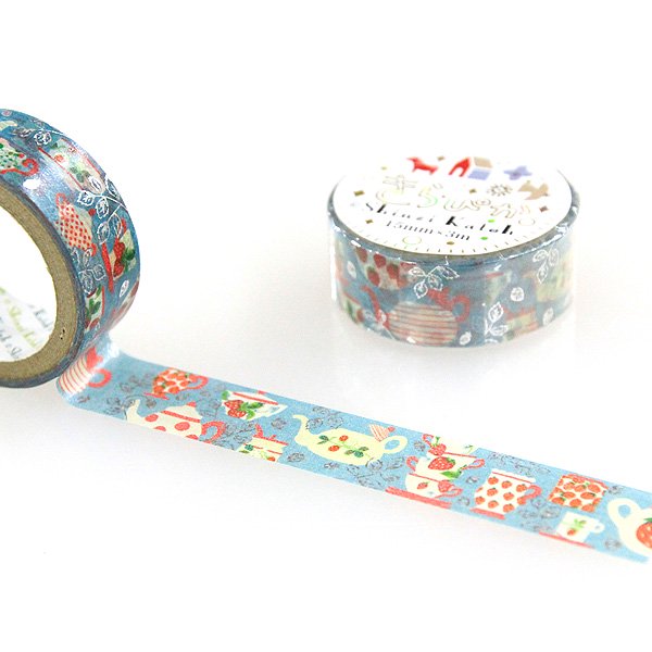 Shinzi Katoh Design - Strawberry Tea Time Washi Tape